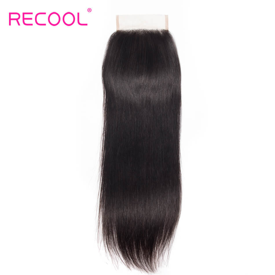 Recool Straight Human Hair 4*4 Lace Closure 1 PCS