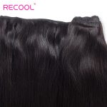 Recool Hair Malaysian Straight Hair 4 Bundles 100% Virgin Human Hair Weave Bundles 10A Premium Remy Hair