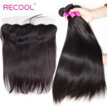 Recool Hair 8a Mink Malaysian Virgin Hair Straight With Frontal Malaysian Straight Human Hair 3 Bundles With Frontal