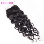 Wet and Wavy Human Hair Closure Water Wave 1 PCS