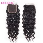 Indian Wet And Wavy Virgin Hair 4 Bundles With Lace Closure