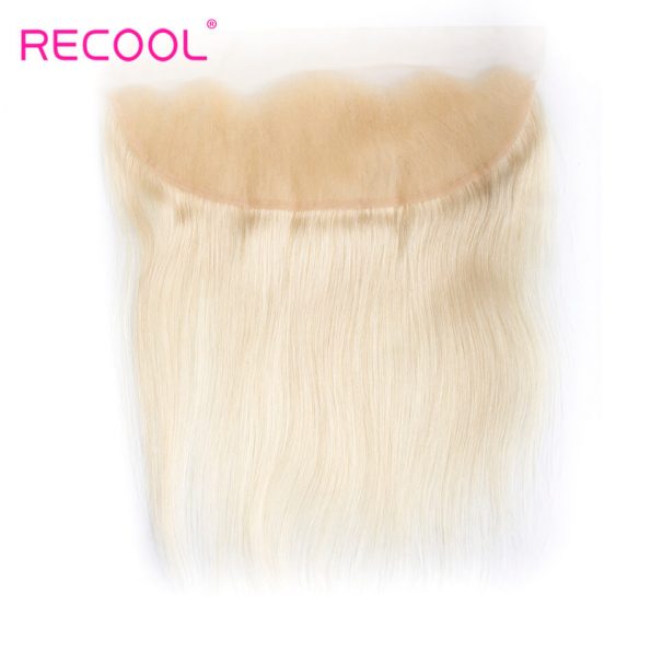 613 Blonde Virgin Human Hair Straight 3 Bundles With Lace Frontal Honey Blonde Brazilian Straight Hair 8A Human Hair Extensions 5