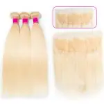 613 straight hair bundles with frontal