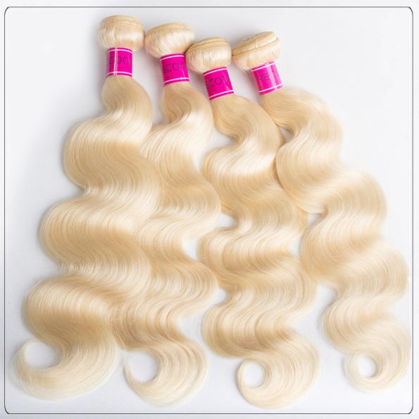 613 Blonde 4 Bundles Body Wave Blonde Weave Human Hair Weave