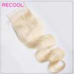 613 Blonde Human Hair Weaves Lace Closure 1