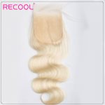 613 Blonde Human Hair Weaves Lace Closure 2