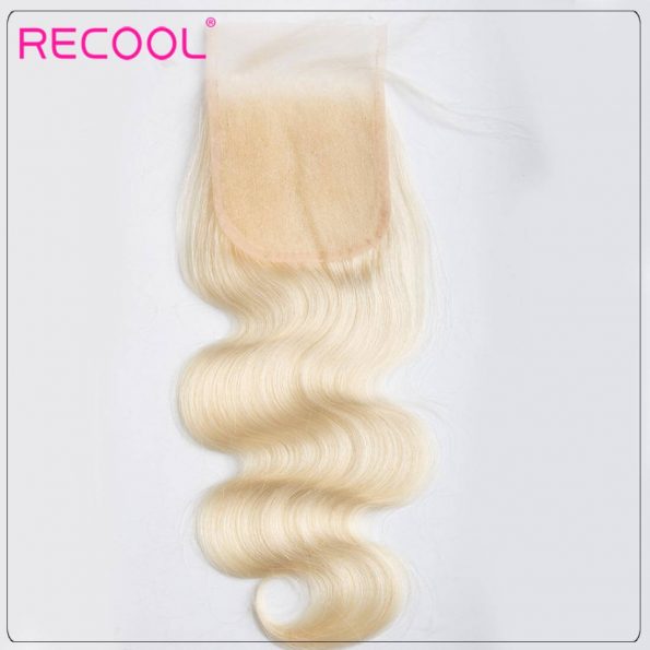 613 Blonde Human Hair Weaves Lace Closure