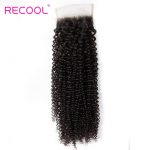 Brazilian Kinky Curly Weave Hair 4 Bundles With Lace Closure