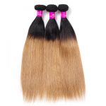 Brazilian Ombre Hair 1B27 Ombre Blonde Straight Human Hair 2