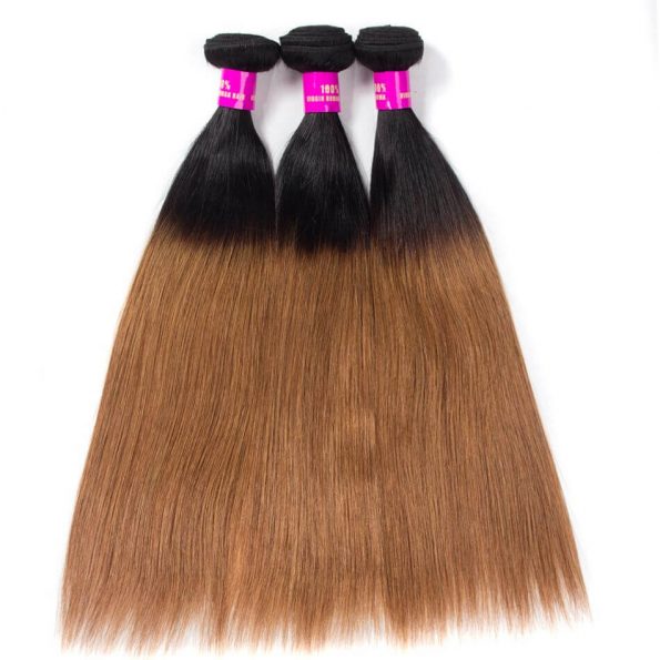 Brazilian Ombre Straight Hair 1B/30 Virgin Human Hair Bundles