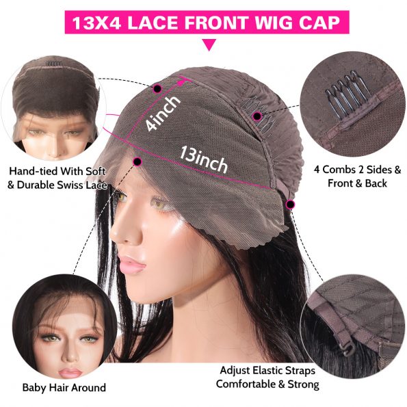 13x4 lace wig cap details