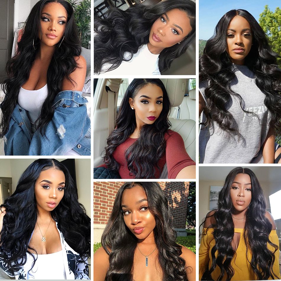 body wave lace front wigs Model show
