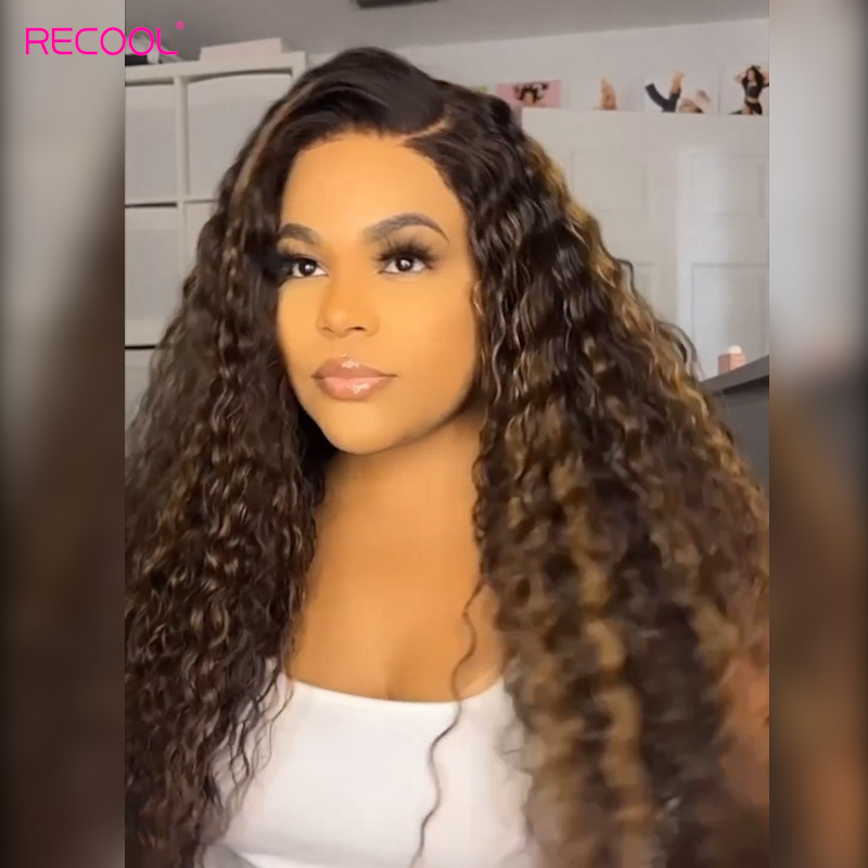 highlight water wave wig