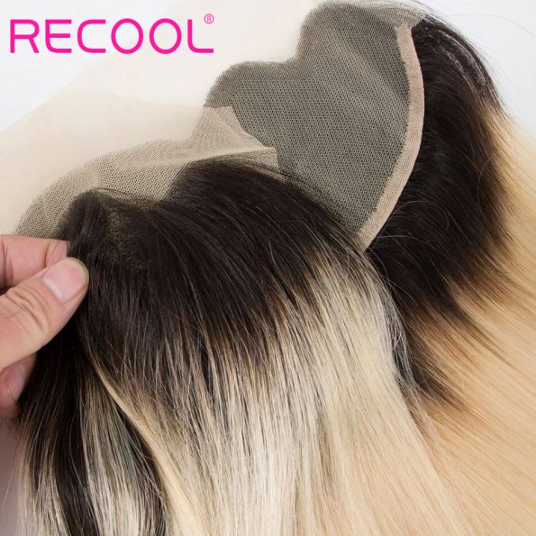 recool hair T1B 613 straight lace frontal