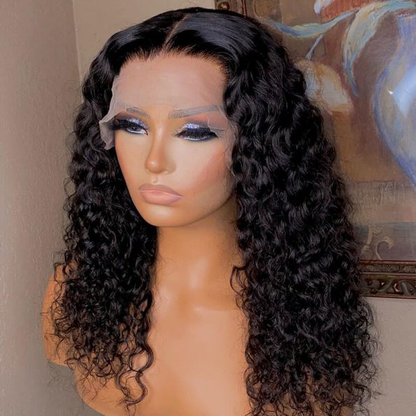 water wave human hair wig