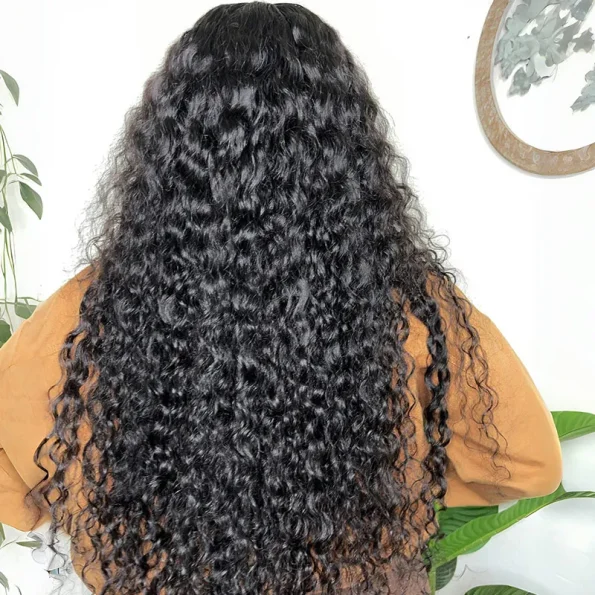 water wave human hair wig