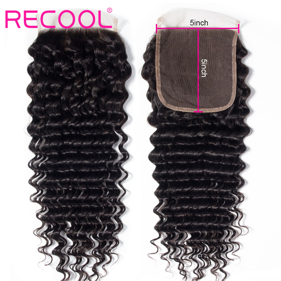 deep wave hair 5x5 lace closure