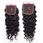 water wave human hair 5×5 lace closure