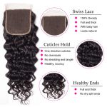 water wave human hair 5×5 lace closure