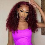 99j burgundy curly wig