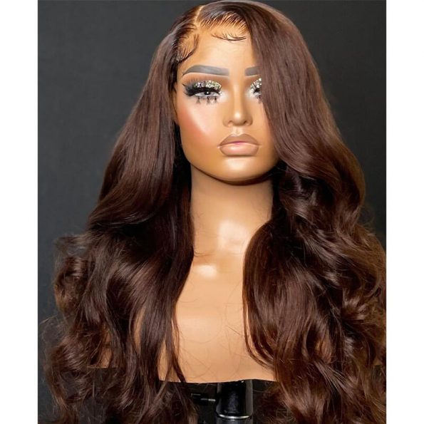 brown lace front wig