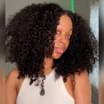 kinky curly human hair short wig 6