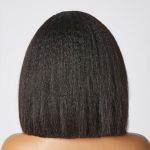 kinky straight human hair bob wig