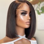 side part straight bob wig