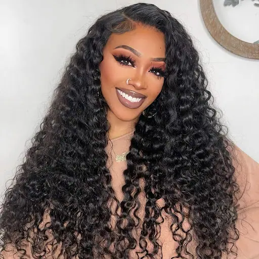 deep wave human hair wig 3