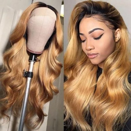 1b27 color body wave wig