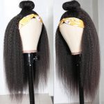 yaki straight human hair headband wig