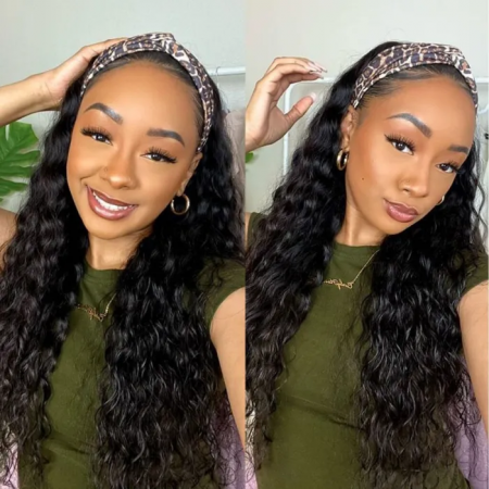 water wave headband wig