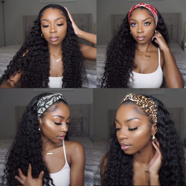 deep wave headband wig