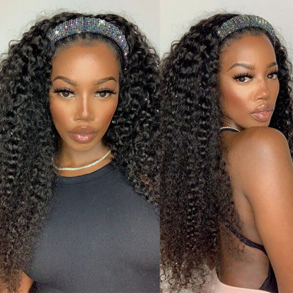 deep wave headband wig