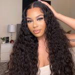 water wave human hair wig