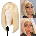 613 blonde human hair bob wig (1)