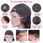natural black with 99j burgundy highlight straight hair wig