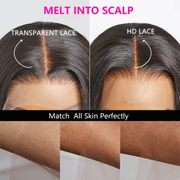 hd lace closure wig details