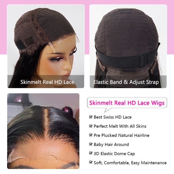 hd lace closure wig details