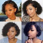 pixir curly short bob wig