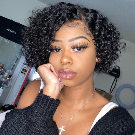 pixir curly short bob wig