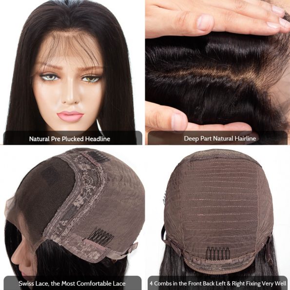 4x4 lace wig cap details