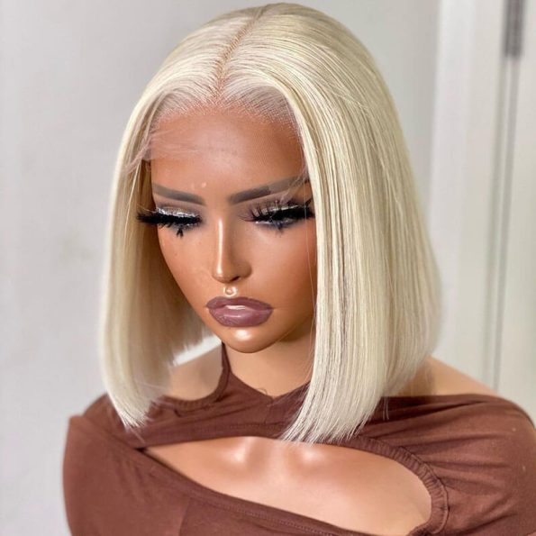 Blonde 4x4 lace closure bob wig