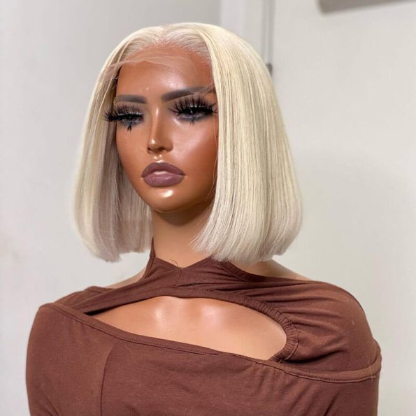 Blonde 4x4 lace closure bob wig