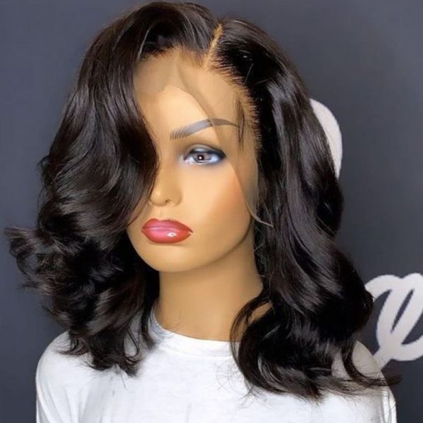 Short Body Wave Wig 13×4 Lace Front Human Hair Wigs Pre-plucked 360 ...