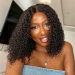 curly short human hair bob wig (3)