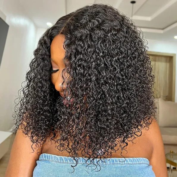 curly human hair wig bob