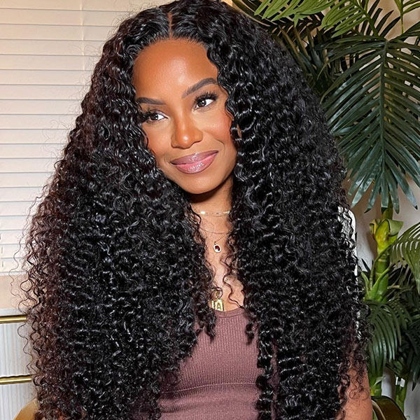 deep wave glueless wig
