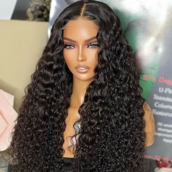 deep wave human hair wig