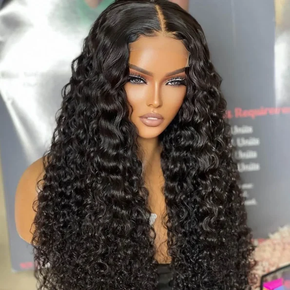 deep wave human hair wig